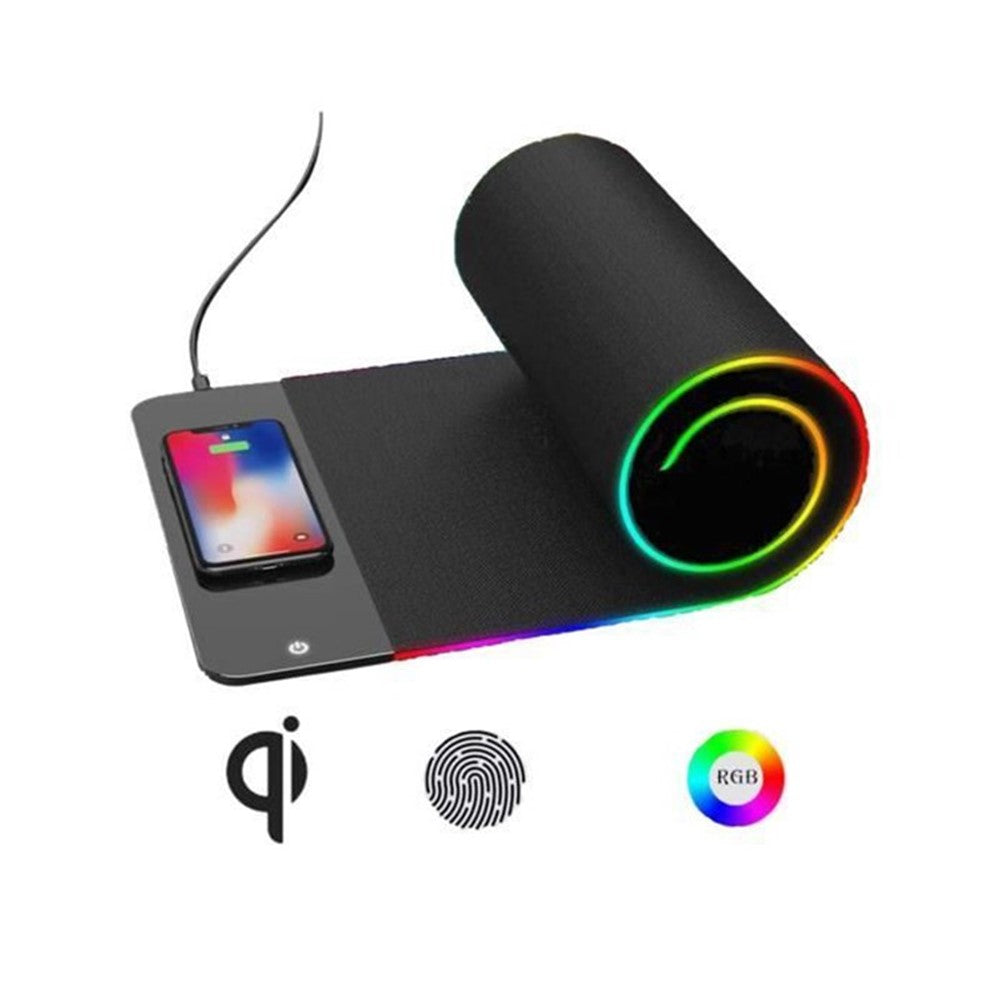 3 in 1 10W Qi Wireless Charging Mouse Pad Universal Fast Charge Multifunctional For Gaming / Office Desk