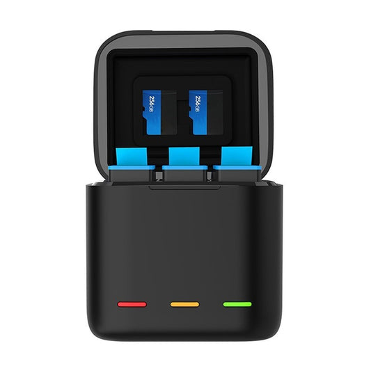 TELESIN GP-BCG-901 For GoPro Hero 9 3 Slots Battery Charger + Type-C Cable Battery Charging Dock with LED Light