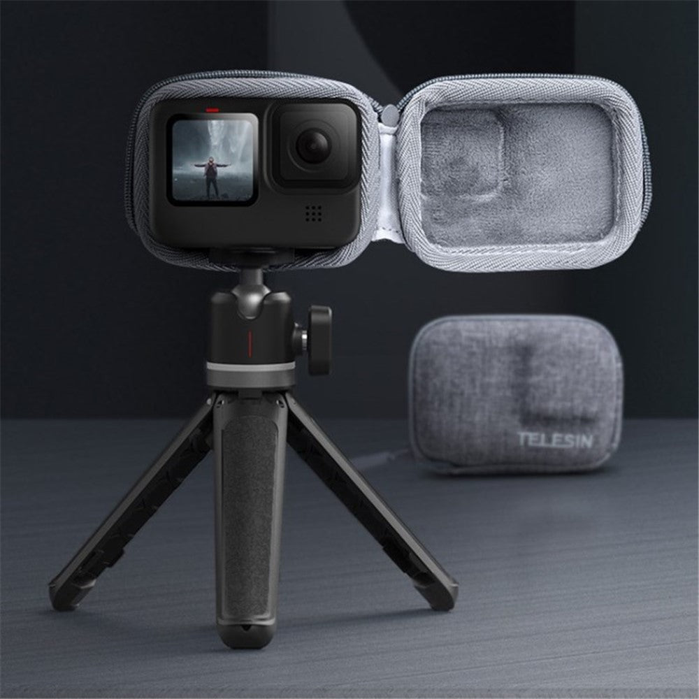For GoPro Hero 9 / 10 / 11 Camera Bag Carry Case Travel Bag Lens Case Connecting with Selfie Stick and Tripod
