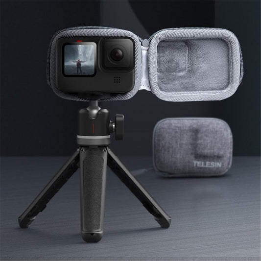 For GoPro Hero 9 / 10 / 11 Camera Bag Carry Case Travel Bag Lens Case Connecting with Selfie Stick and Tripod