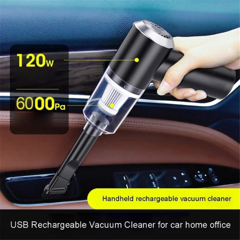 6000Pa 120W Cordless Car Vacuum Cleaner Powerful USB Rechargeable for Car Home Office Pet Hair