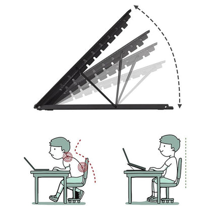 Laptop Stand 34x29.5cm Aluminum Alloy Adjustable Notebook Riser Ergonomic Laptops Elevator