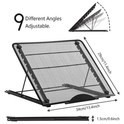 Laptop Stand 34x29.5cm Aluminum Alloy Adjustable Notebook Riser Ergonomic Laptops Elevator