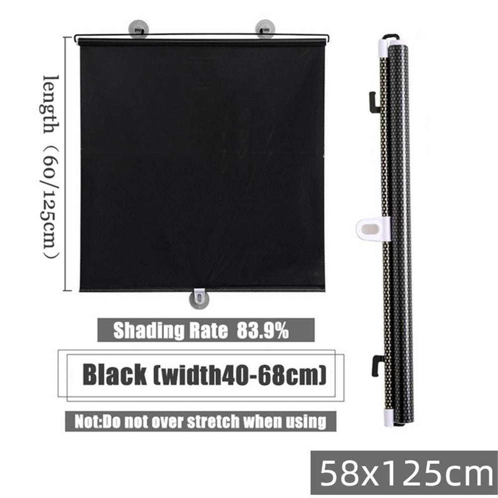Retractable Car Sun Shade Laser Cut Side Window Sunshade for Vehicle / Home Use Mesh Sunblock