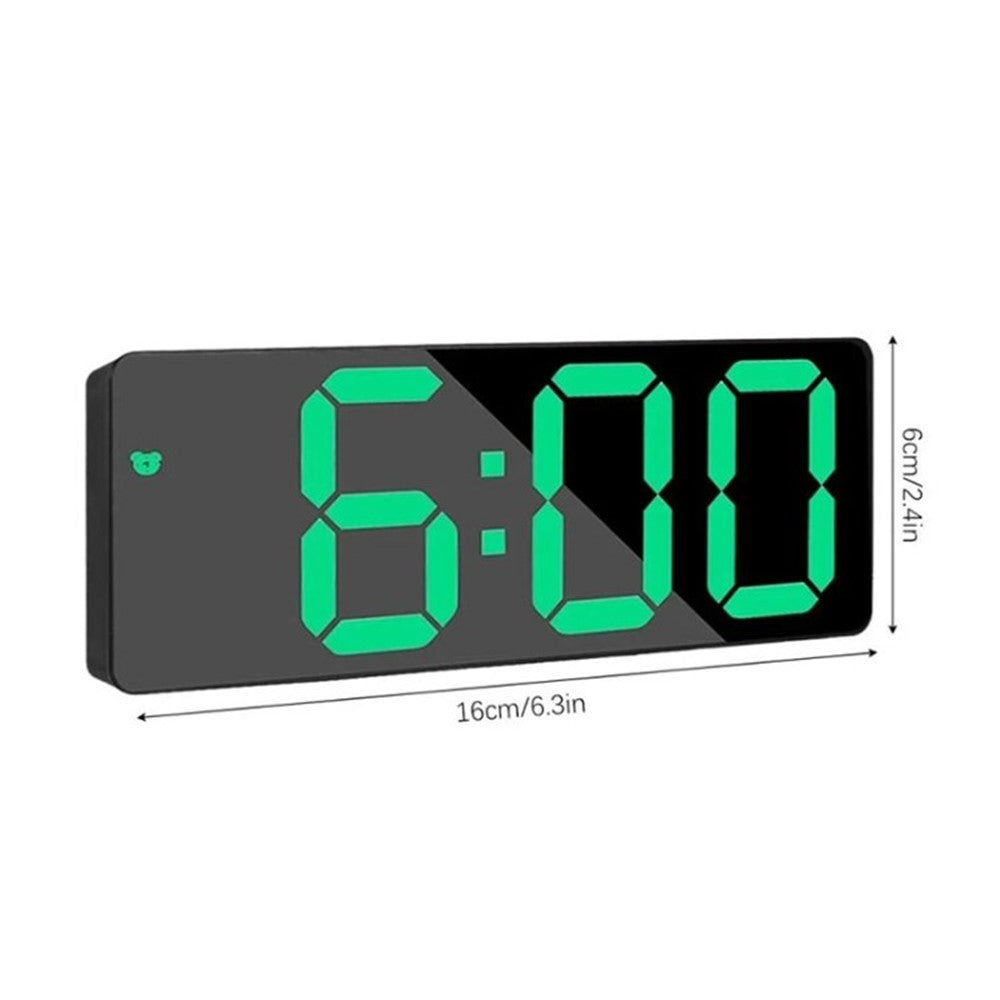 Digital Display LED Alarm Table Clock Voice Control 12/24H Format Snooze Function 3 Bright Modes Sleeping Nap Clock for Home Bedroom Office