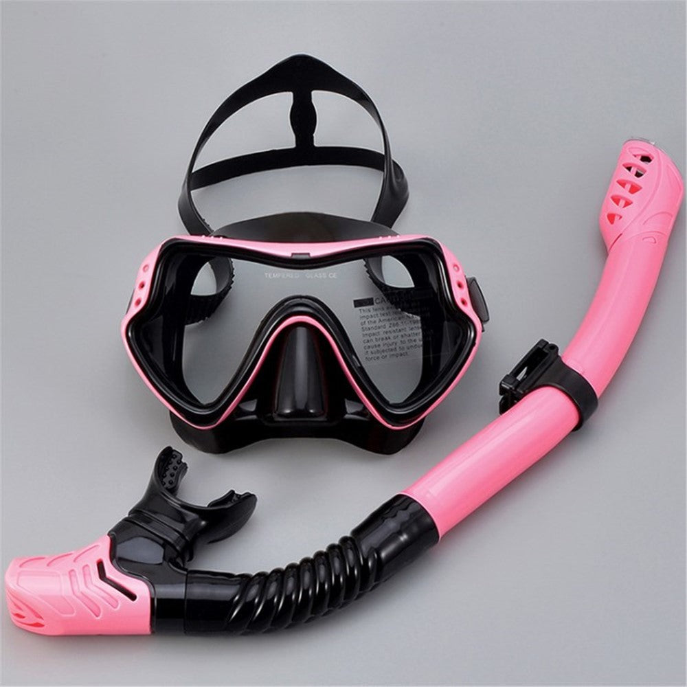 Anti-Fog Tempered Glass Snorkel Mask Scuba Diving Mask for Snorkeling Swimming and Scuba Diving