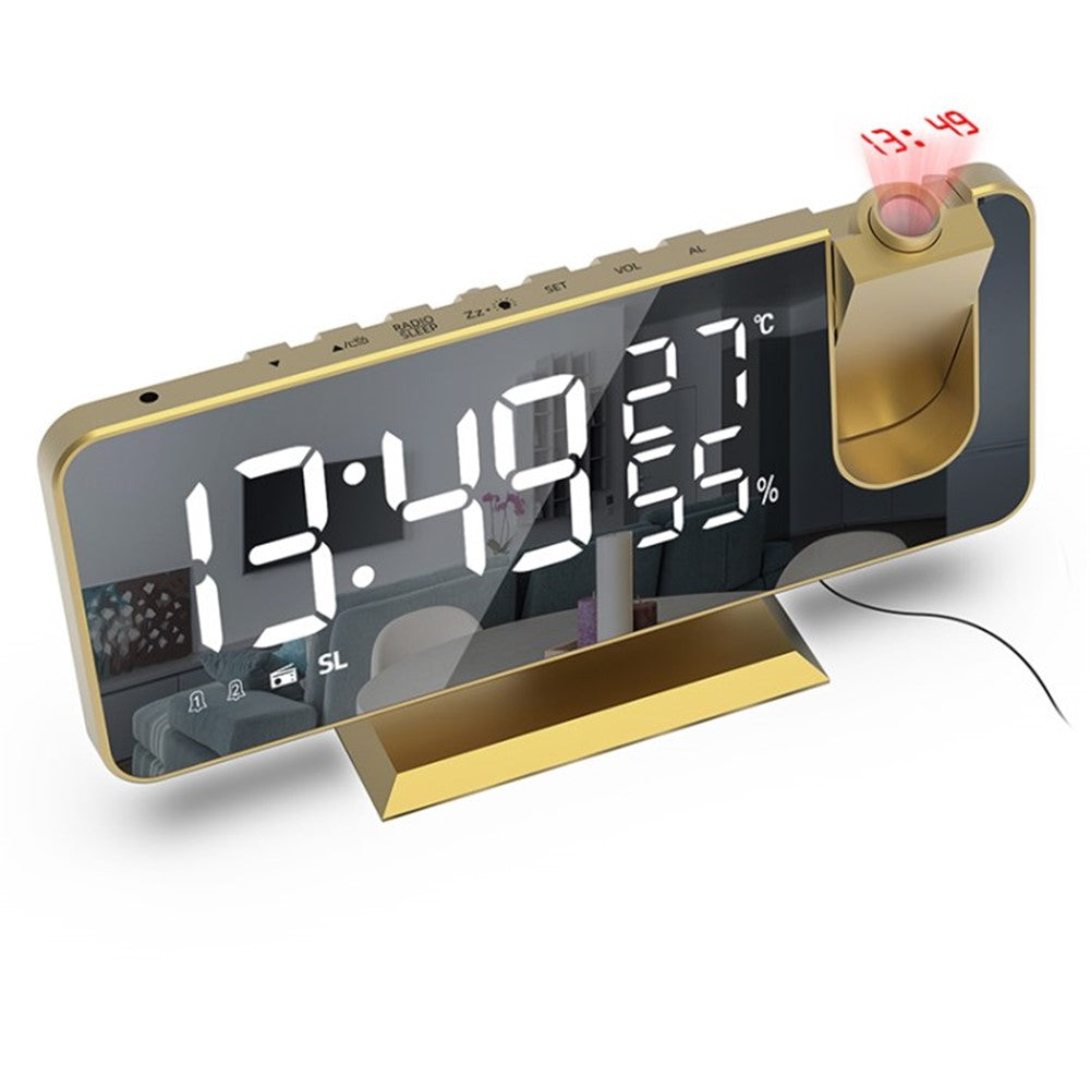 EN8827 Digital Clock LED Display Projecting Alarm Clock Radio 3 Brightness Levels for Home Bedroom Decor