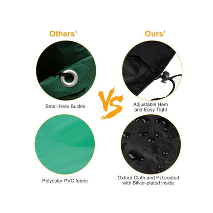 420D Oxford Fabric Waterproof BBQ Grill Cover UV Protection Outdoor Barbecue Grill Cover with Drawstring