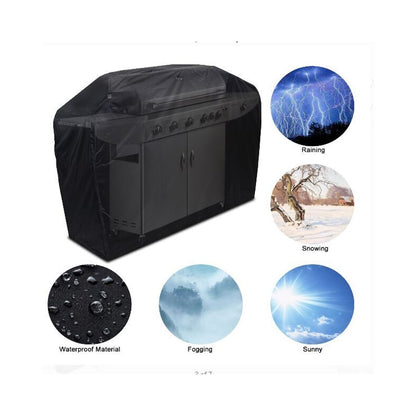 420D Oxford Fabric Waterproof BBQ Grill Cover UV Protection Outdoor Barbecue Grill Cover with Drawstring