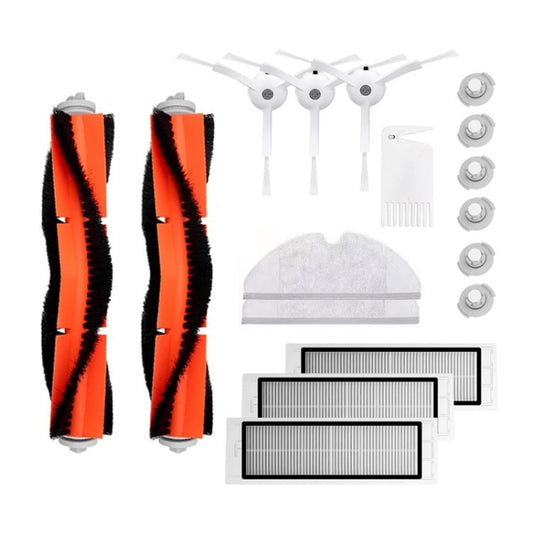 17Pcs / Set Hepa Filter Mop Cloth Brush Kit for Xiaomi 1 1S Roborock S5 S6 Pure Robot Sweeping Accessories