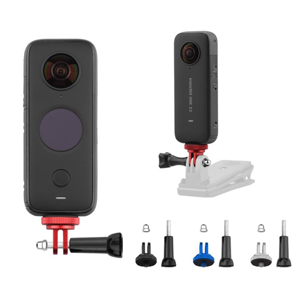 Camera Bracket Adapter for Insta360 ONE X3 / X2, Sports Camera Helmet Fixed Mounts with 1 / 4 inch Long Screw Camera Accessories