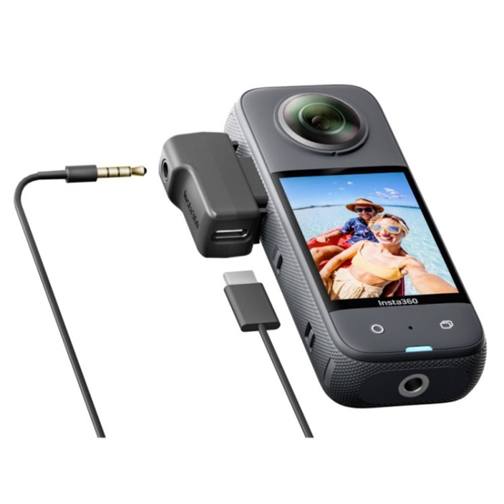 External Mic Microphone Adapter Vlogging Accessories for Insta360 X3 Camera