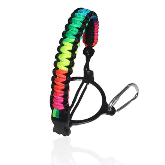 Paracord Handle Strap Paracord Carrier Survival Strap Cord with Carabiner for 12-64oz Wide Mouth Water Bottles (Water Bottle Not Included)
