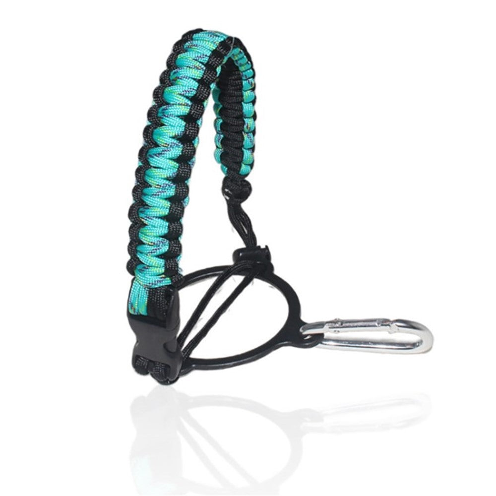 Paracord Handle Strap Paracord Carrier Survival Strap Cord with Carabiner for 12-64oz Wide Mouth Water Bottles (Water Bottle Not Included)