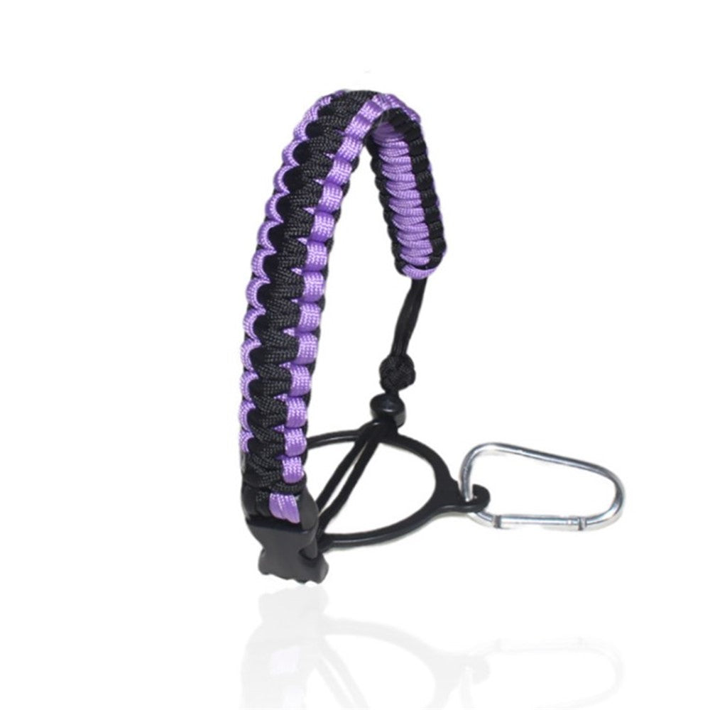 Paracord Handle Strap Paracord Carrier Survival Strap Cord with Carabiner for 12-64oz Wide Mouth Water Bottles (Water Bottle Not Included)