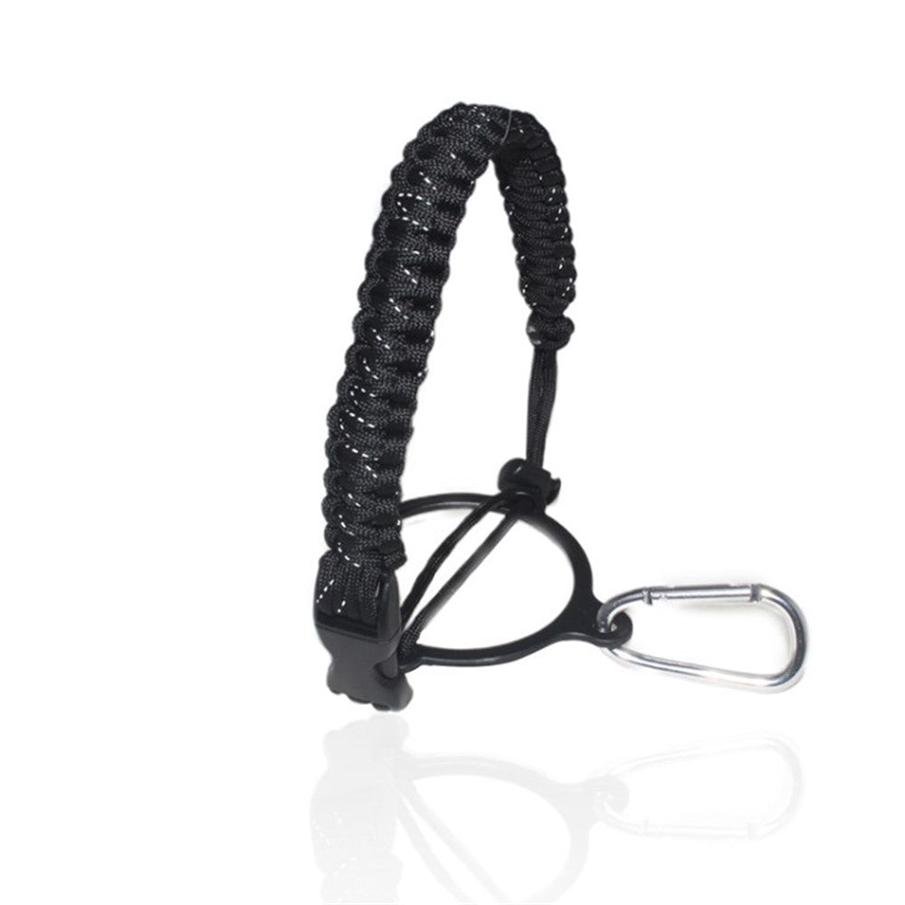 Paracord Handle Strap Paracord Carrier Survival Strap Cord with Carabiner for 12-64oz Wide Mouth Water Bottles (Water Bottle Not Included)