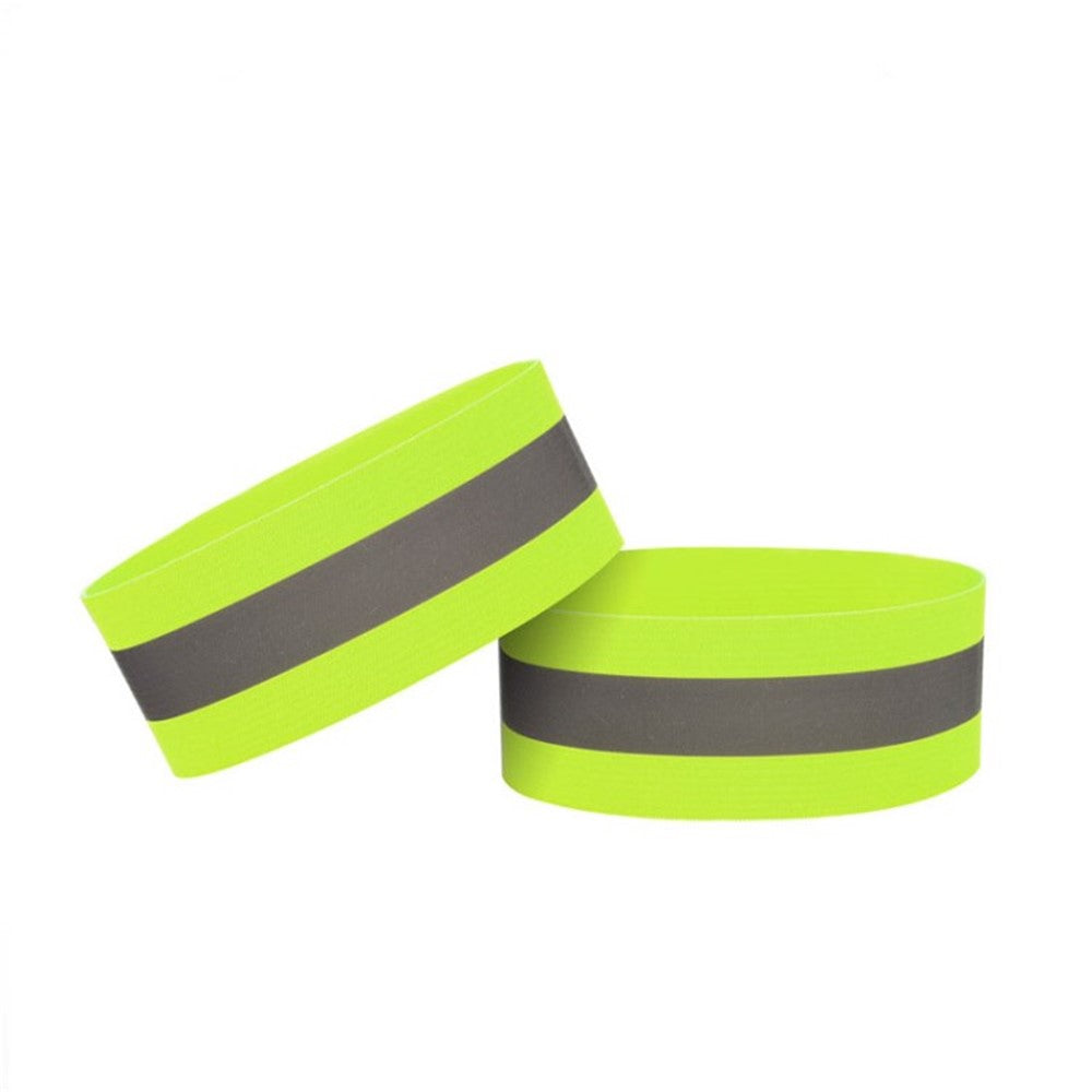 2Pcs 4cm Elastic Reflective Bands Safety Wrist Strap for Men Women Runner Cycling Walking