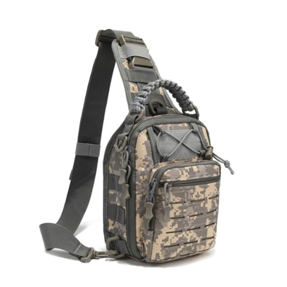 Outdoor Waterproof Camouflage Chest Sling Bag 600D Oxford Cloth Bag for Camping Hiking Travel