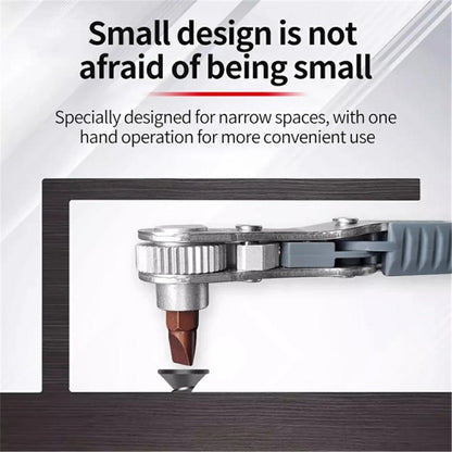 Chrome Vanadium Steel Magnetic Two-Way Ratchet Screwdriver Repair Tool with 4 Bits