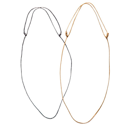 Adjustable Braid Slip Knot Cords -C1 Natural/Tan / Fine (1.2mm)