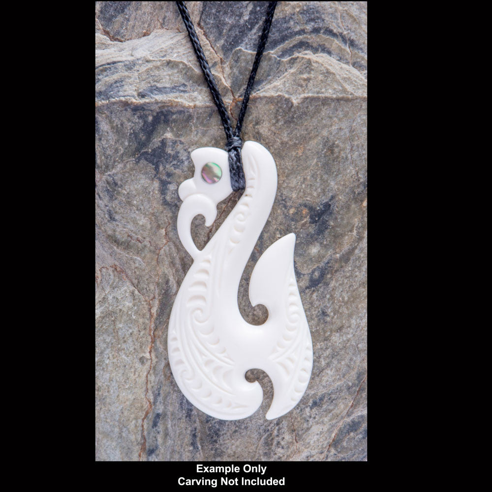 Braid Cords with Bone Toggles -C2 Black / Thick (1.8mm)