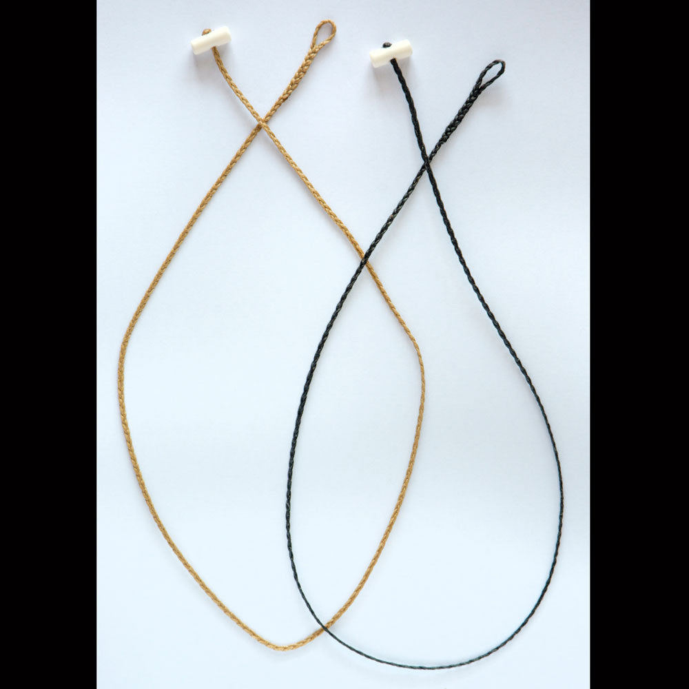 Plaited Cords with Bone Toggles - C4 Black