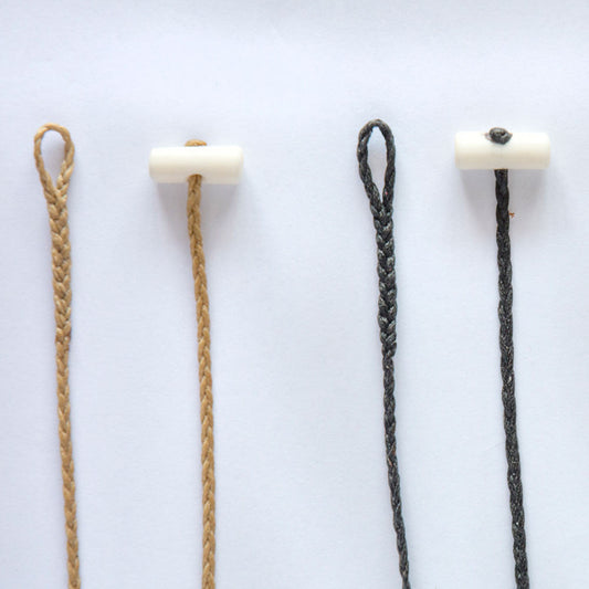 Plaited Cords with Bone Toggles - C4 Natural/Tan