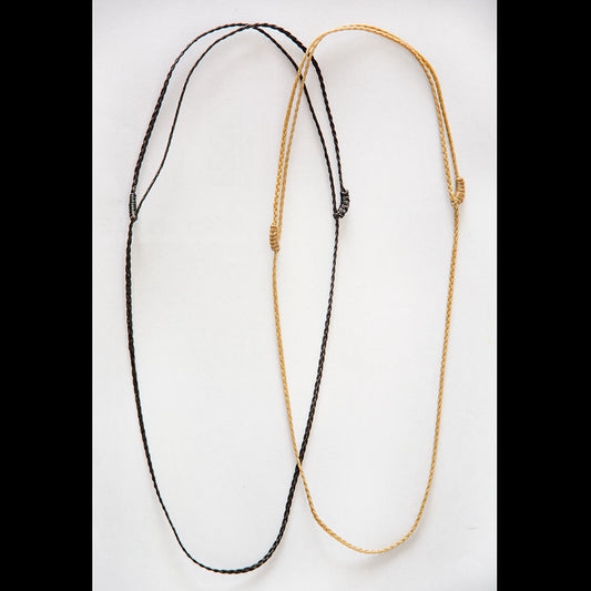 Adjustable Bound Plaited Cords - C6 Natural/Tan