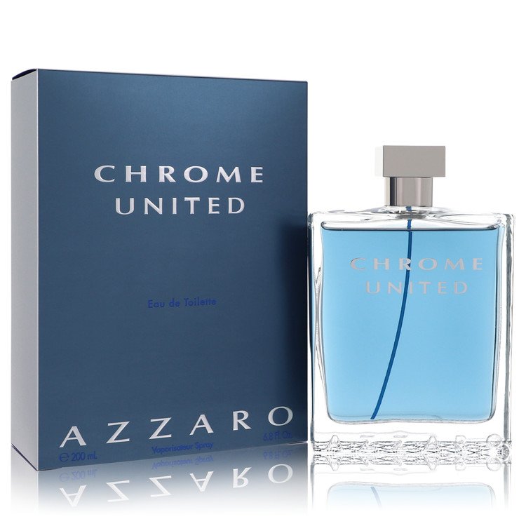 Chrome United Eau De Toilette Spray by Azzaro 200 ml