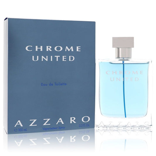 Chrome United Eau De Toilette Spray by Azzaro 100 ml