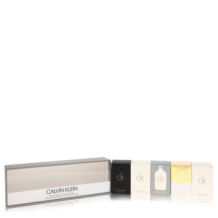Ck Be Gift Set - Deluxe Travel Set Includes Two CK One Travel Minis Plus one of each of CK Be, CK One Gold and CK All all in .33 oz Travel Size Minis by Calvin Klein --