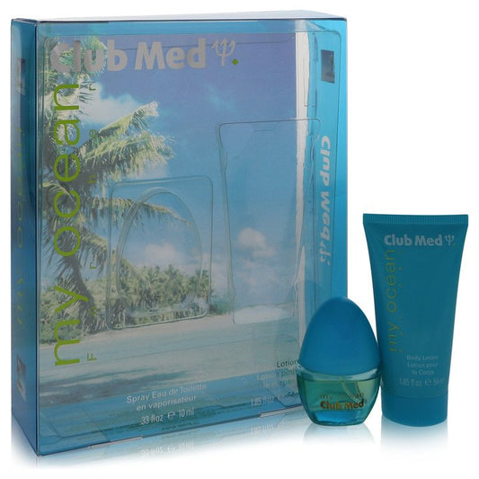 Club Med My Ocean Gift Set - .33 oz Mini EDT Spray + 1.85 oz Body Lotion by Coty --