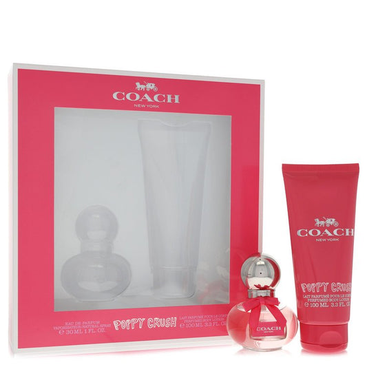 Coach Poppy Crush Gift Set - 1 oz Eau De Parfum Spray + 3.3 oz Body Lotion by Coach --