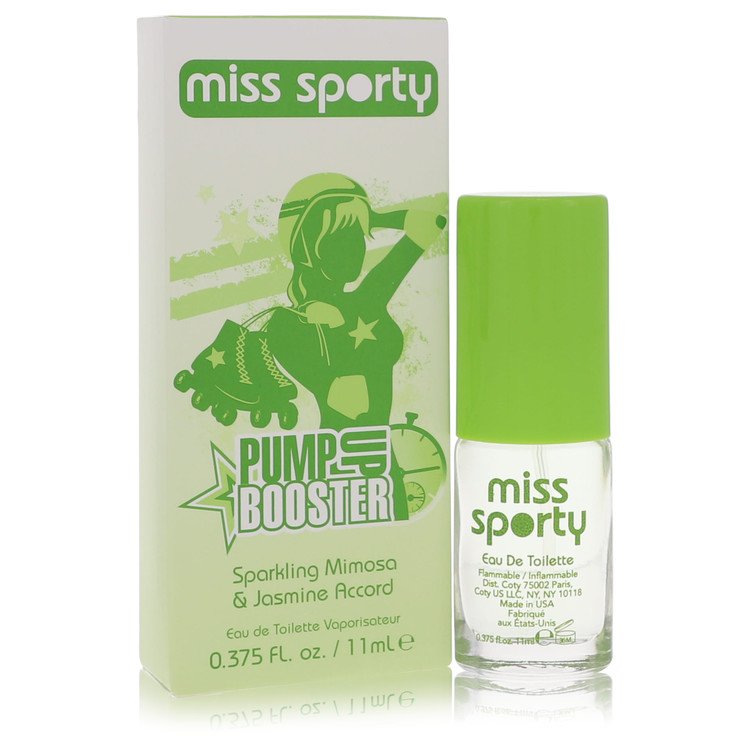 Miss Sporty Pump Up Booster Sparkling Mimosa & Jasmine Accord Eau De Toilette Spray by Coty 11 ml