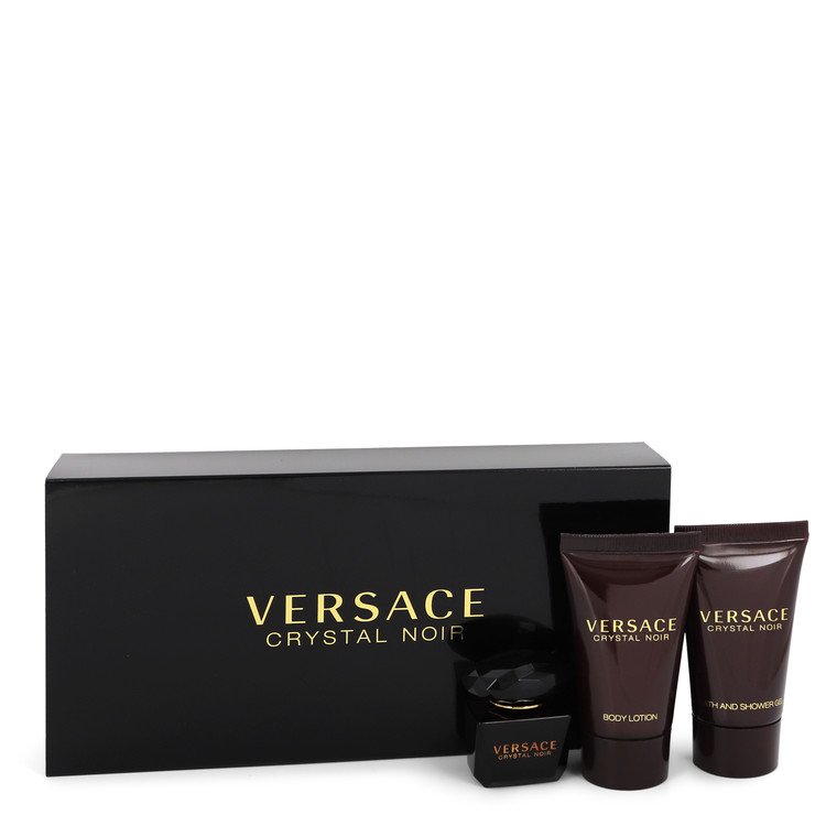 Crystal Noir Gift Set - .17 oz Mini EDT + .8 oz Shower Gel + .8 oz Body Lotion by Versace --