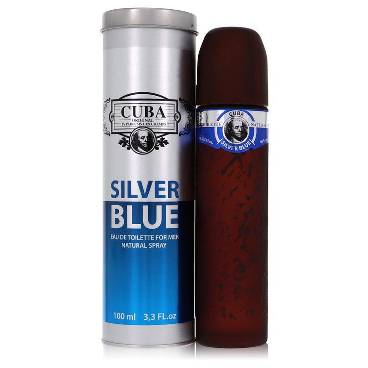 Cuba Silver Blue Eau De Toilette Spray by Fragluxe 100 ml