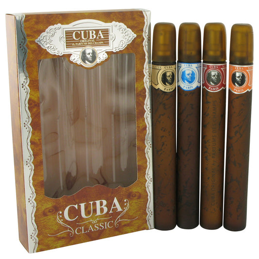 Cuba Blue Gift Set - Cuba Variety Set includes All Four 1.15 oz Sprays, Cuba Red, Cuba Blue, Cuba Gold and Cub by Fragluxe -- Brands HD