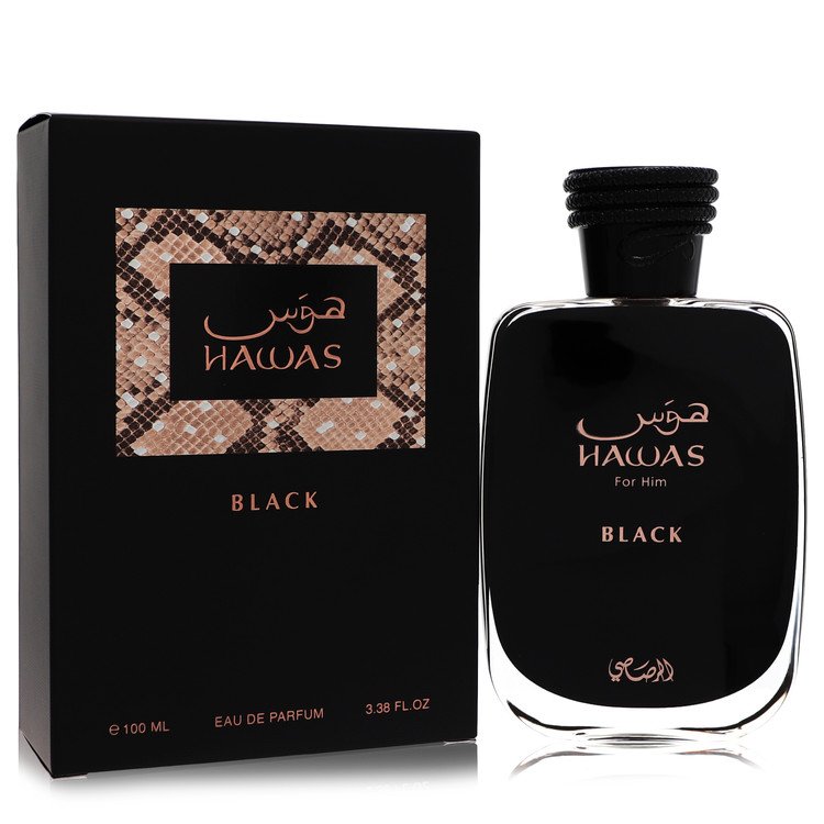 Hawas Black Eau De Parfum Spray by Rasasi 100 ml