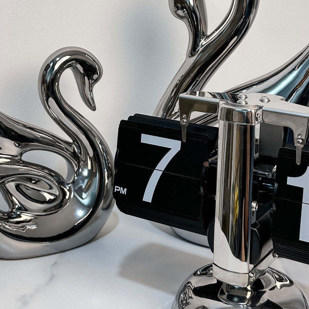 Balance Shaped Auto Flip Clock Home Office School Desktop Decorative Clock