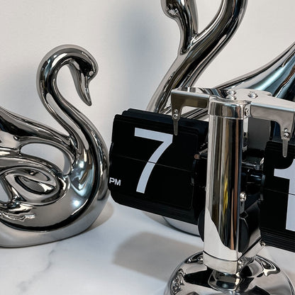 Balance Shaped Auto Flip Clock Home Office School Desktop Decorative Clock