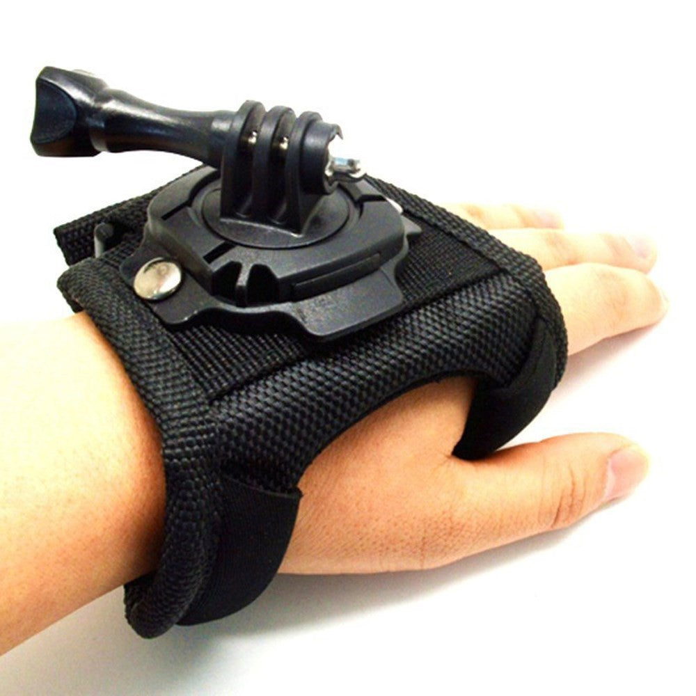 360 Degree Glove-style  Wristband Hand Palm Strap Mount Adapter w/ Screw for Gopro Hero 3+ 3 2 1