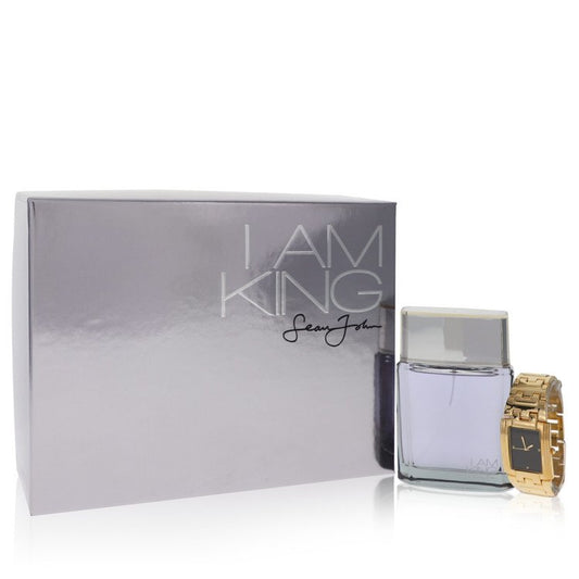 I Am King Gift Set - 3.4 oz Eau De Toilette Spray + Watch by Sean John --