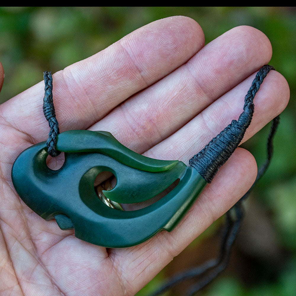 Large Matau with Wooden gift box by Nick Balme Pendant