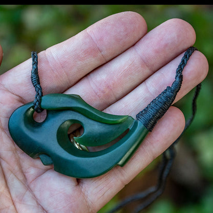 Large Matau with Wooden gift box by Nick Balme Pendant