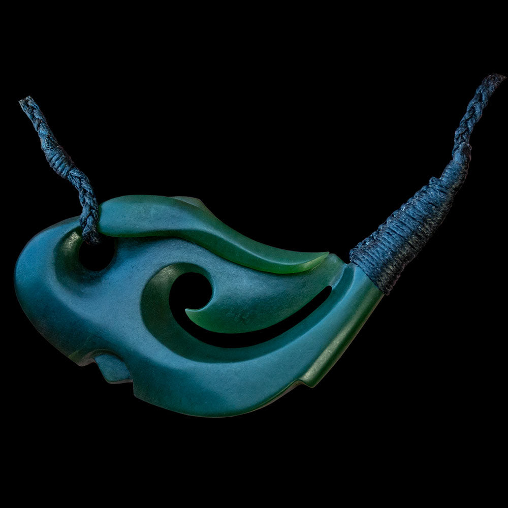 Large Matau with Wooden gift box by Nick Balme Pendant