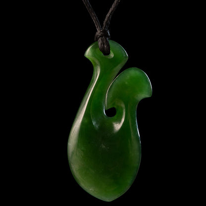 Small Jade Matau by Luke Gardiner - hold SGS 28may25 bd Pendant