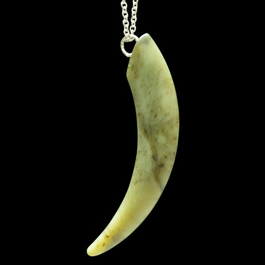 Jade Drop on Silver Chain by Nick Balme Pendant