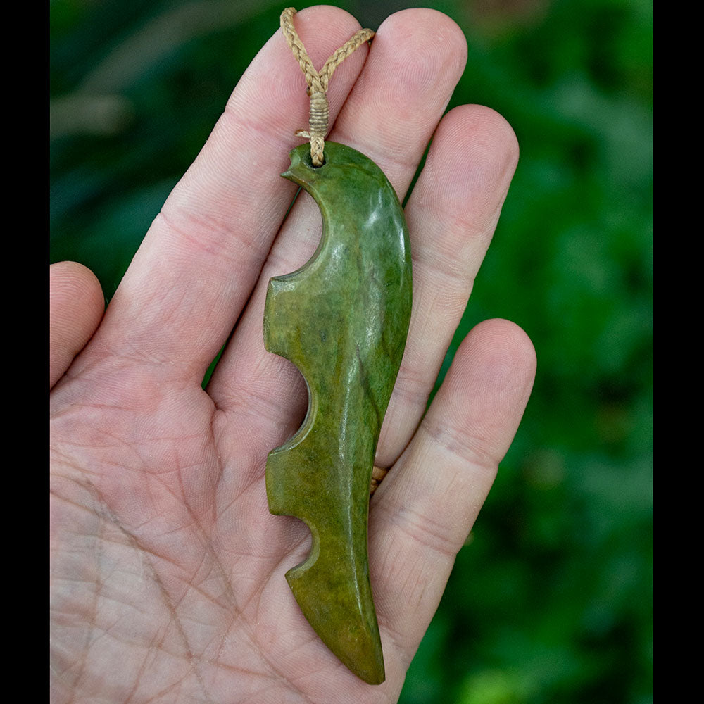 Large Flower Jade Drop by Malcolm Cox Pendant