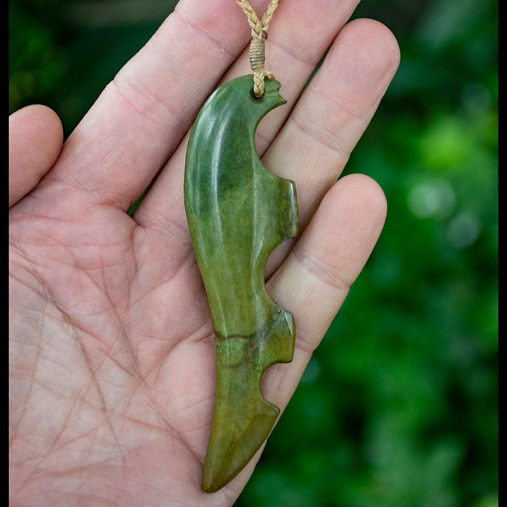 Large Flower Jade Drop by Malcolm Cox Pendant