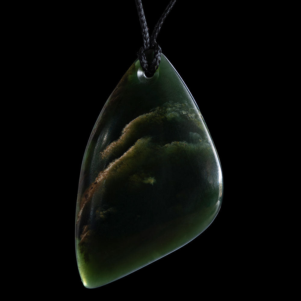 Dark Flower Jade Drop by Luke Gardiner Pendant